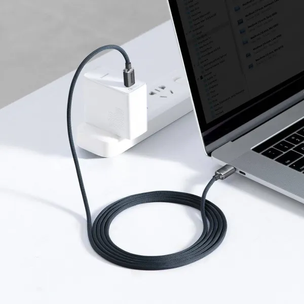 Baseus Crystal Shine Series USB-C / USB-C 100W 2m nabíjací / dátový kábel, čierny
