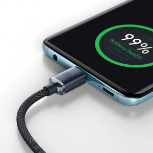 Baseus Crystal Shine Series USB-C / USB-C 100W 2m nabíjací / dátový kábel, čierny
