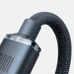 Baseus Crystal Shine Series USB-C / USB-C 100W 2m nabíjací / dátový kábel, čierny