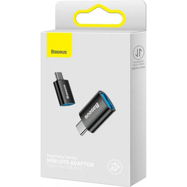 Baseus Ingenuity USB-C na USB-A adaptér, OTG (čierny) 031665