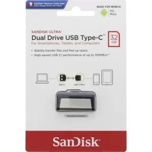 SanDisk Flash disk 32 GB Ultra, dvojitý USB disk typu C