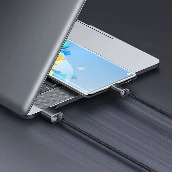 Baseus Crystal Shine Series USB-A/USB-C 100W 1,2 m nabíjací/dátový kábel, čierny