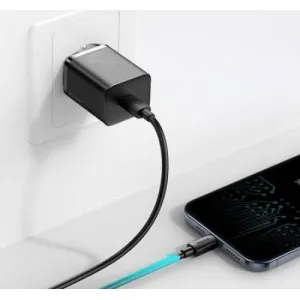 Baseus Super SI sada adaptéra USB-C 20W a kábla USB-C na Lightning 1 m, čierna