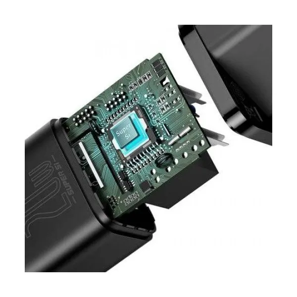 Baseus Super SI sada adaptéra USB-C 20W a kábla USB-C na Lightning 1 m, čierna
