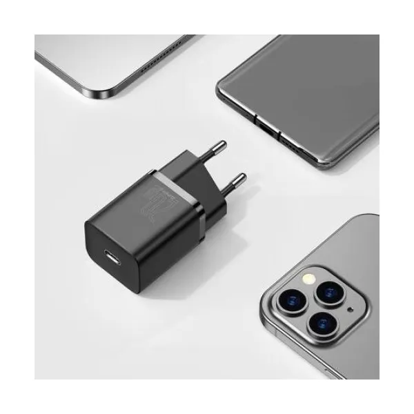 Baseus Super SI sada adaptéra USB-C 20W a kábla USB-C na Lightning 1 m, čierna