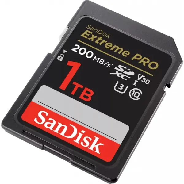 SanDisk Extreme PRO 1 TB SDXC Memory Card 200 MB/s and 140 MB/s, UHS-I, Class 10, U3, V30 85235110
