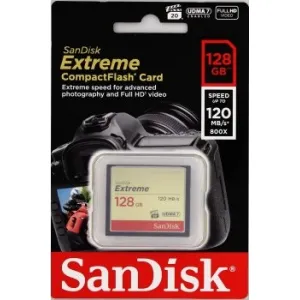 SanDisk Extreme CF 128 GB 120 MB/s zápis 85 MB/s UDMA7 85235110