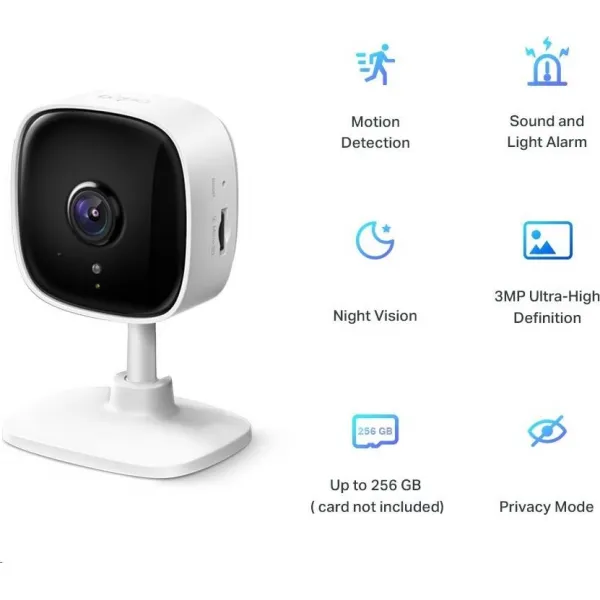 TP-Link Tapo C110 domácí/indoor kamera, (3MP, 1296p, WiFi, IR 10m, microSD)