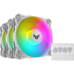 ASUS ventilátor TUF GAMING TF120 ARGB 3IN1 WHITE, 3x120mm PC case fan