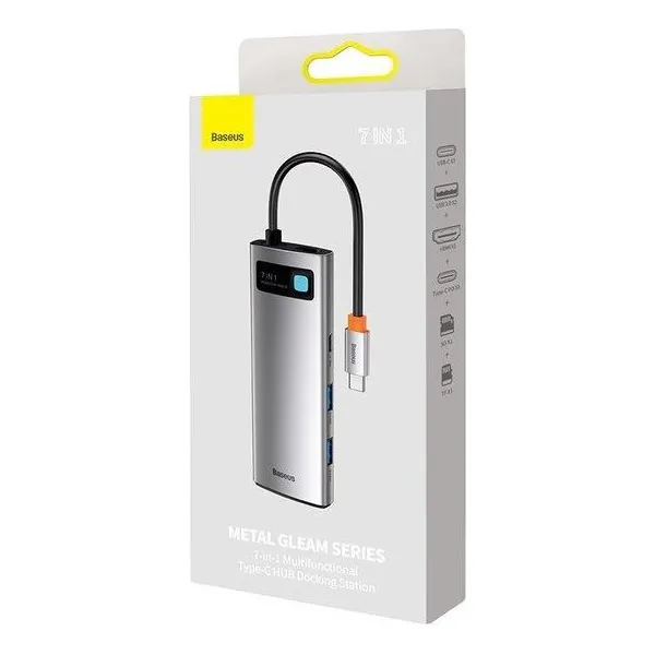 Adaptér 7w1 Baseus Hub USB-C na 2x USB 3.0 + HDMI + USB-C PD 030395