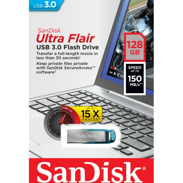SANDISK 173481 USB 3.0 128GB Ultra Flair