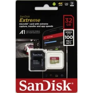SanDisk Extreme micro SDHC 32 GB 100 MB/s A1 Class 10 UHS-I V30, adapter 85235110