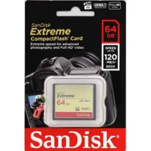 SanDisk Compact Flash 64GB Extreme (R:120/W:85 MB/s) UDMA7