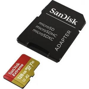 SanDisk Extreme microSDXC 128 GB pre akčné kamery + SD Adapter 170MB/s and 80MB/s, A2 C10 V30 UHS-I 