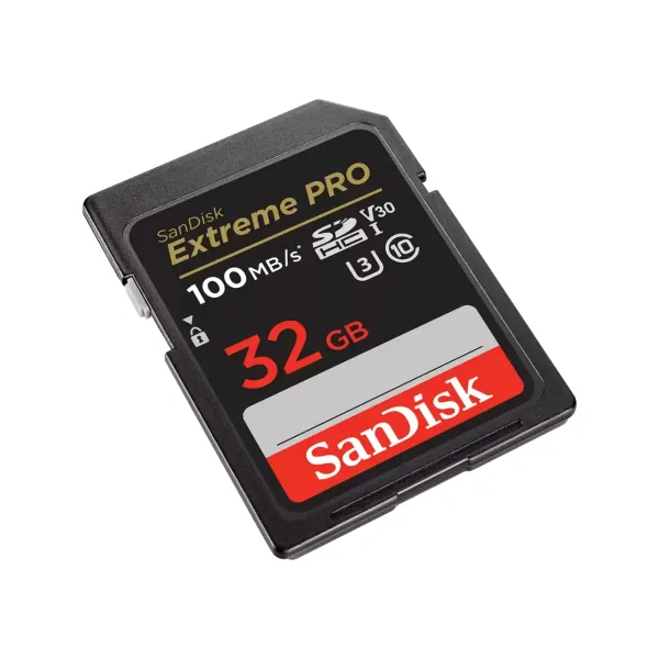 SanDisk Extreme PRO 32 GB SDHC Memory Card 100 MB/s and 90 MB/s, UHS-I, Class 10, U3, V30 85235110
