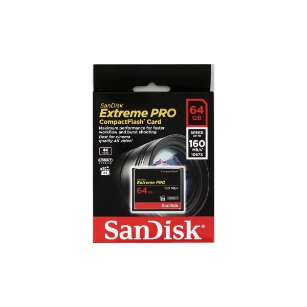 SanDisk Extreme Pro CF 64 GB 160 MB/s VPG 65, UDMA 7 85235110