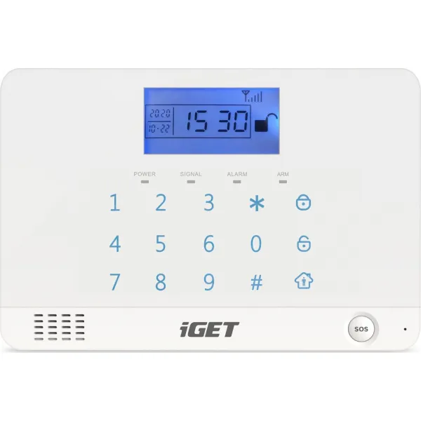 iGET SECURITY M3B - bezdrôtový GSM alarm CZ, zasiela SMS/telefonuje,záložná batéria 8 hod,aplikácia CZ