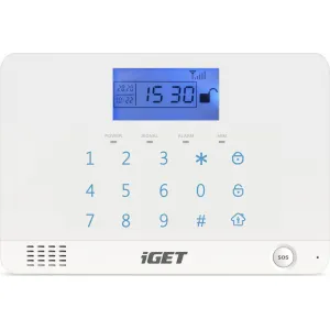iGET SECURITY M3B - bezdrôtový GSM alarm CZ, zasiela SMS/telefonuje,záložná batéria 8 hod,aplikácia CZ