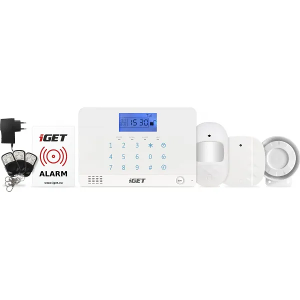 iGET SECURITY M3B - bezdrôtový GSM alarm CZ, zasiela SMS/telefonuje,záložná batéria 8 hod,aplikácia CZ