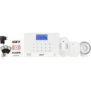 iGET SECURITY M3B - bezdrôtový GSM alarm CZ, zasiela SMS/telefonuje,záložná batéria 8 hod,aplikácia CZ