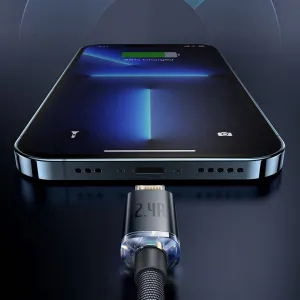 Kábel USB do Lightning Baseus Crystal Shine, 2,4 A, 1,2 m (černý) 030321