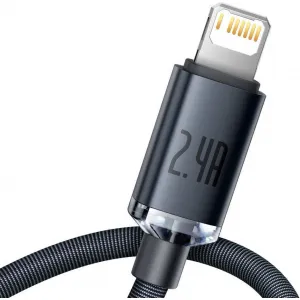 Kábel USB do Lightning Baseus Crystal Shine, 2,4 A, 1,2 m (černý) 030321
