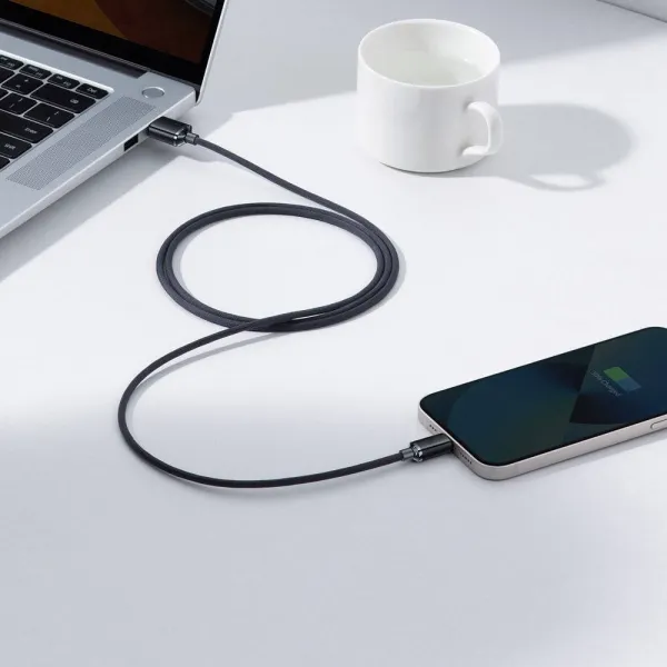 Kábel USB do Lightning Baseus Crystal Shine, 2,4 A, 1,2 m (černý) 030321