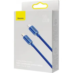 Kábel USB-C do Lightning Baseus Crystal, 20W, 1,2m (niebieski) 030328