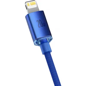 Kábel USB-C do Lightning Baseus Crystal, 20W, 1,2m (niebieski) 030328