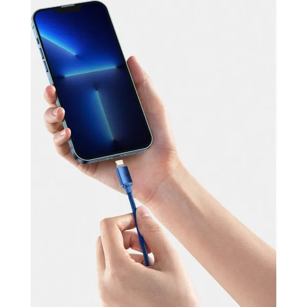 Kábel USB-C do Lightning Baseus Crystal, 20W, 1,2m (niebieski) 030328