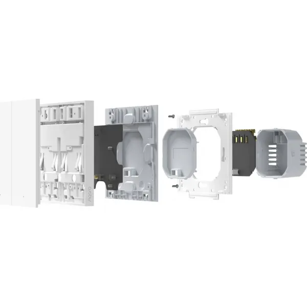 nástenný smart vypínač 2 páčkový - AQARA Smart Wall Switch H1 EU (With Neutral, Double Rocker) (WS-EUK04)