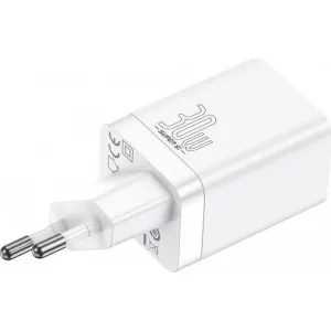 Baseus Quick Nabíjačka USB-A/ USB-C 30W, Biela
