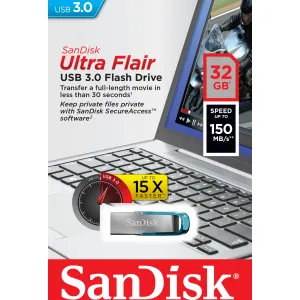 SanDisk Ultra Flair™ USB 3.0 32 GB, tropická modrá 85235110