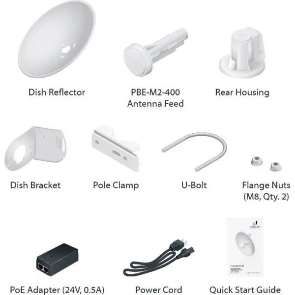 Ubiquiti PowerBeam M2, venkovní, 2.4GHz MIMO, 2x 18dBi