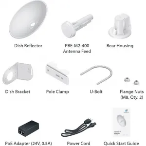 Ubiquiti PowerBeam M2, venkovní, 2.4GHz MIMO, 2x 18dBi