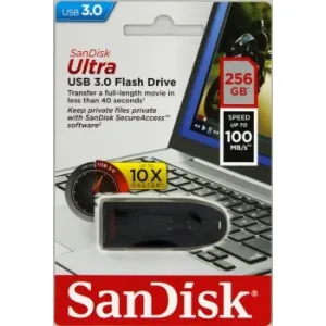 SanDisk Flash Disk 256 GB Ultra, USB 3.0, čierna