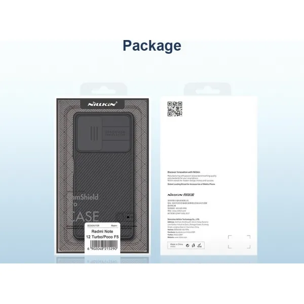 Nillkin CamShield kryt na Xiaomi Redmi Note 12 Turbo / Poco F5, čierny