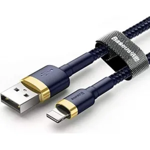 USB Lightning kábel Baseus Cafule 2,4A 1m (zlato-námornícka modrá) 019093