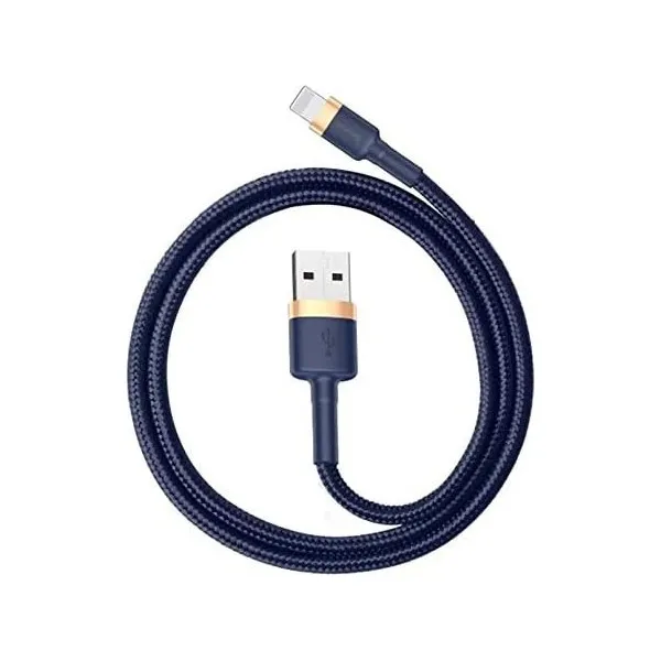 USB Lightning kábel Baseus Cafule 2,4A 1m (zlato-námornícka modrá) 019093