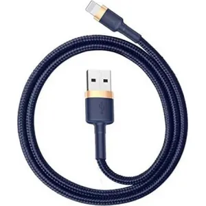 USB Lightning kábel Baseus Cafule 2,4A 1m (zlato-námornícka modrá) 019093
