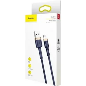 USB Lightning kábel Baseus Cafule 2,4A 1m (zlato-námornícka modrá) 019093