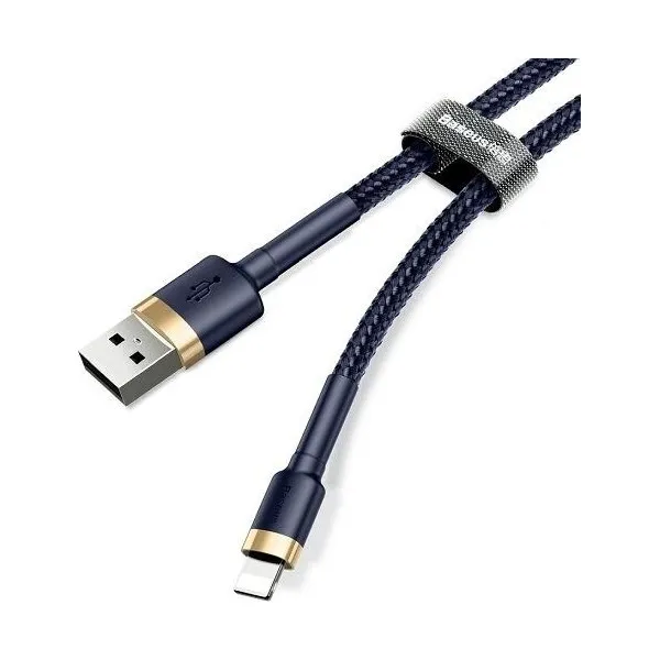 USB Lightning kábel Baseus Cafule 2,4A 1m (zlato-námornícka modrá) 019093