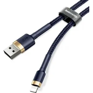 USB Lightning kábel Baseus Cafule 2,4A 1m (zlato-námornícka modrá) 019093