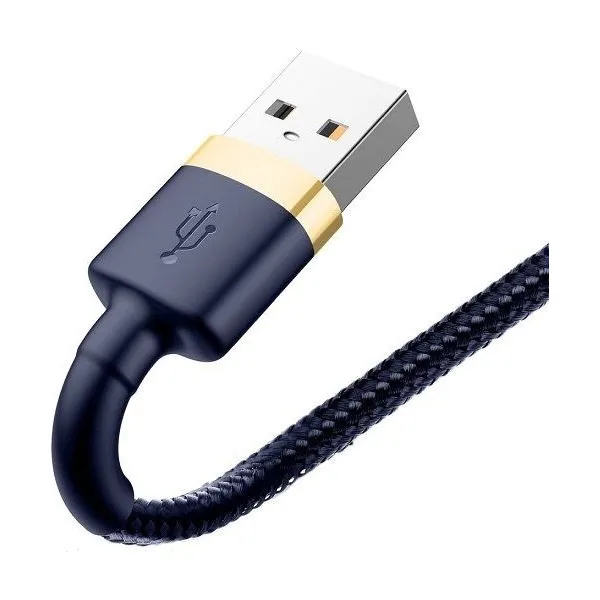 USB Lightning kábel Baseus Cafule 2,4A 1m (zlato-námornícka modrá) 019093