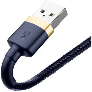 USB Lightning kábel Baseus Cafule 2,4A 1m (zlato-námornícka modrá) 019093