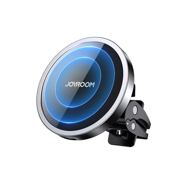 Joyroom Car Mount bezdrôtový Charger MagSafe Clamp Holder (Air Outlet Verison) 4.5-6.7 inch, 15W, čierna (JR-ZS240-AIR)