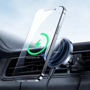 Joyroom Car Mount bezdrôtový Charger MagSafe Clamp Holder (Air Outlet Verison) 4.5-6.7 inch, 15W, čierna (JR-ZS240-AIR)