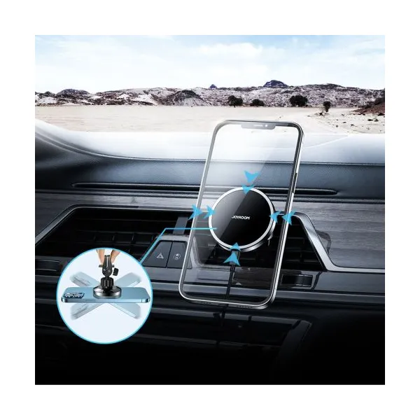 Joyroom Car Mount bezdrôtový Charger MagSafe Clamp Holder (Air Outlet Verison) 4.5-6.7 inch, 15W, čierna (JR-ZS240-AIR)