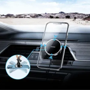 Joyroom Car Mount bezdrôtový Charger MagSafe Clamp Holder (Air Outlet Verison) 4.5-6.7 inch, 15W, čierna (JR-ZS240-AIR)