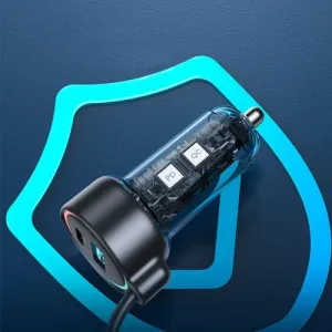 Nabíjačka do auta Joyroom JR-CL07, 3v1, 1xUSB 1xUSB-C + 55W kábel USB-C (čierny) 044855